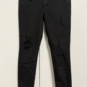 American Eagle Outfitters Black Ripped Skinny Jeans